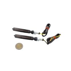 Blinker JMP (Paar) FLAT 2 SEQUENTIELL - Laufeffekt mit 12 LED SCHWARZ/GETO