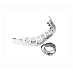 Hitzeschild BIKE IT Krümmerschutz in INOX, flexibel, für Krümmer in SILBER