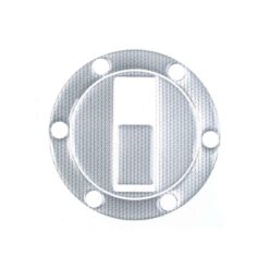 Tankcap- Protektor PRINT in CARBON-LOOK SILBER (passend für Aprilia und Ca