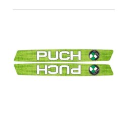 Sticker- Set PUCH GREEN DENIM, für Tank (links und rechts) zu Maxi Rahmen