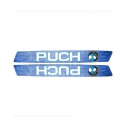 Sticker- Set PUCH BLUE DENIM, für Tank (links und rechts) zu Maxi Rahmen