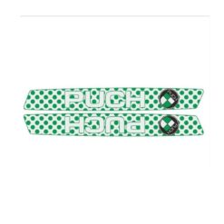 Sticker- Set PUCH GREEN DOTS, für Tank (links und rechts) zu Maxi Rahmen