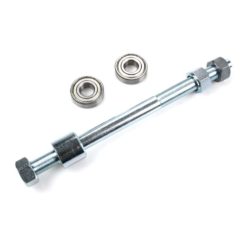 Radachse (komplett) M12 x 190mm inkl. Muttern, beiden Lager und Distanzstück