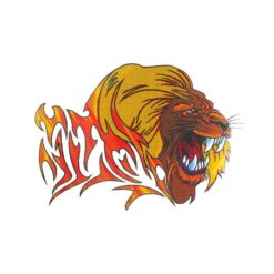Sticker 4R LION FLAMES (12 x 14cm)