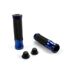 Griffe PROPALM (Paar) STREET - CNC (Ø 22 x 130mm) aus Alu in BLAU/SCHWARZ