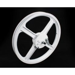 Rad VORNE PIAGGIO 16 Zoll aus Guss (komplett) in WEISS (für Ciao)