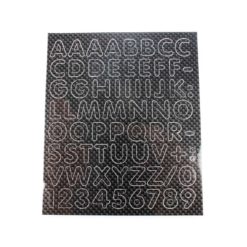 Sticker-Set 4R Buchstabenset CARBON LOOK