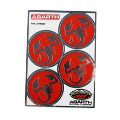 Sticker-Set ABARTH (4 Stück) SCORPIONE (Ø 48mm)