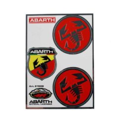 Sticker-Set ABARTH (3 Stück) SCUDETTO + SCORPIONE (94 x 131mm)