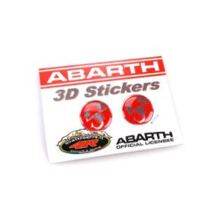Sticker-Set ABARTH (2 Stück) 3D SCORPIONE (Ø 21mm)