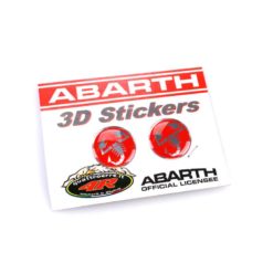 Sticker-Set ABARTH (2 Stück) 3D SCORPIONE (Ø 12mm)