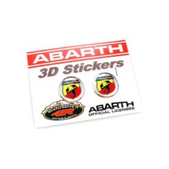 Sticker-Set ABARTH (2 Stück) 3D STEMMA (Ø 21mm)