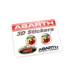 Sticker-Set ABARTH (2 Stück) 3D STEMMA (Ø 12mm)