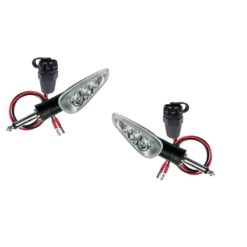Blinker CLICKnRIDE (Paar) QUICK RELEASE mit LED SCHWARZ/KLAR (85x25x23mm)