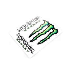 Sticker-Set 4R MONSTER ENERGY (9 x 12cm) in Weiss
