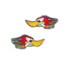 Sticker 4R 3D (2 Stück) Smoking Duck (93 x 25mm)
