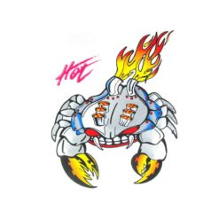 Sticker 4R FLAMING SCORPION (14 x 16cm)