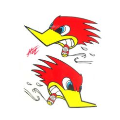 Sticker 4R SMOKING DUCK (14 x 16cm)