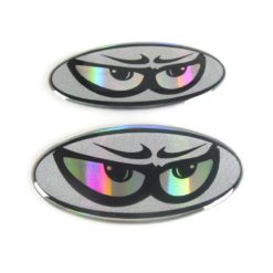 Sticker 4R (Paar) 3D MOTO SPORT OVAL Böser Blick