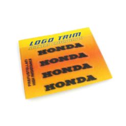 Logo-Trim 4R HONDA (4er Set) mit 3M Technologie in SCHWARZ-METALLIC
