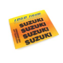 Logo-Trim 4R SUZUKI (4er Set) mit 3M Technologie in SCHWARZ-METALLIC