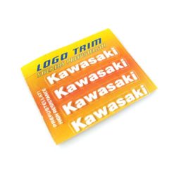 Logo-Trim 4R KAWASAKI (4er Set) mit 3M Technologie in WEISS