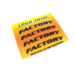 Logo-Trim 4R FACTORY (4er Set) mit 3M Technologie in SCHWARZ-METALLIC