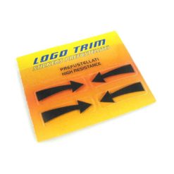 Logo-Trim 4R INDICATOR (4er Set) mit 3M Technologie in SCHWARZ-METALLIC