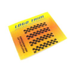Logo-Trim 4R RACING-FLAG (4er Set) mit 3M Technologie in SCHWARZ-METALLIC