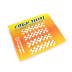 Logo-Trim 4R RACING-FLAG (4er Set) mit 3M Technologie in WEISS