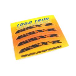 Logo-Trim 4R GSX-R (4er Set) mit 3M Technologie in SCHWARZ-METALLIC