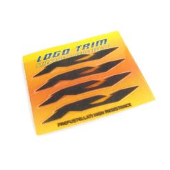 Logo-Trim 4R R1 (4er Set) mit 3M Technologie in SCHWARZ-METALLIC