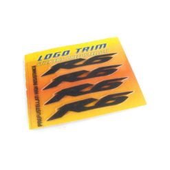 Logo-Trim 4R R6 (4er Set) mit 3M Technologie in SCHWARZ-METALLIC