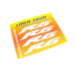Logo-Trim 4R R6 (4er Set) mit 3M Technologie in WEISS