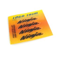 Logo-Trim 4R NINJA (4er Set) mit 3M Technologie in SCHWARZ-METALLIC