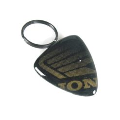 Schlüsselanhänger 4R 3D KEY SHIELD in GLITER-GOLD mit HONDA Logo