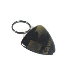 Schlüsselanhänger 4R 3D KEY SHIELD in GLITER-GOLD mit KAWASAKI Logo