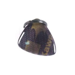 Schlüsselanhänger 4R 3D KEY SHIELD in CARBON-GOLD mit KAWASAKI Logo