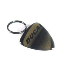 Schlüsselanhänger 4R 3D KEY SHIELD in GLITER-GOLD mit DUCATI Logo