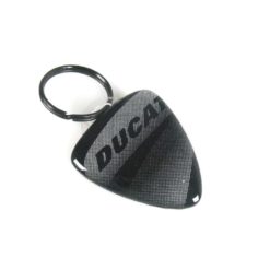 Schlüsselanhänger 4R 3D KEY SHIELD in GLITER-SILBER mit DUCATI Logo