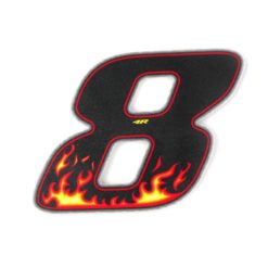 Sticker 4R RACING Nr.: 8 Flame-Farben (100 x 140mm)