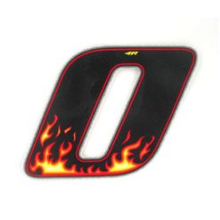 Sticker 4R RACING Nr.: 0 Flame-Farben (100 x 140mm)