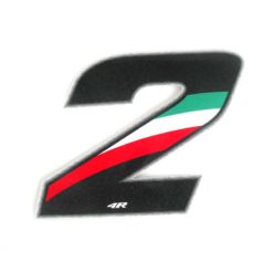 Sticker 4R RACING Nr.: 2 Italy-farben (100 x 140mm)