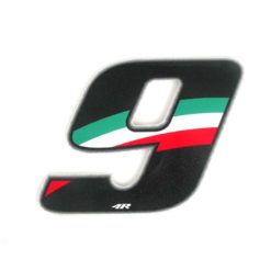 Sticker 4R RACING Nr.: 9 Italy-farben (100 x 140mm)