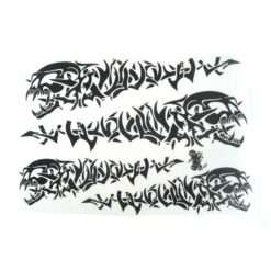 Sticker-Set 4R GOTHIC SKULL (35 x 25cm) in schwarz