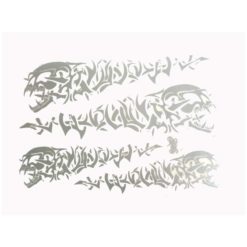 Sticker-Set 4R GOTHIC SKULL (35 x 25cm) in silber
