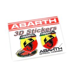 Sticker-Set ABARTH (2 Stück) 3D SCUDETTO (Höhe: 30mm)