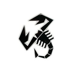 Sticker ABARTH 3D SCORPIONE NERO (Höhe: 12cm)