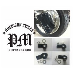 Adapter PM (für seitlicher Kennzeichenhalter) aus INOX-SCHWARZ beschichtet