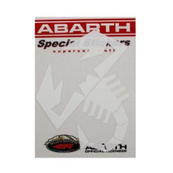 Sticker ABARTH SCORPIONE in WEISS (12cm)
